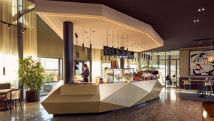 Koffiebar in Amersfoort, centraal gelegen in Nederland aan de snelweg A1