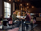 Tussen alle vergaderingen door even tijd voor een lunch in Amersfoort